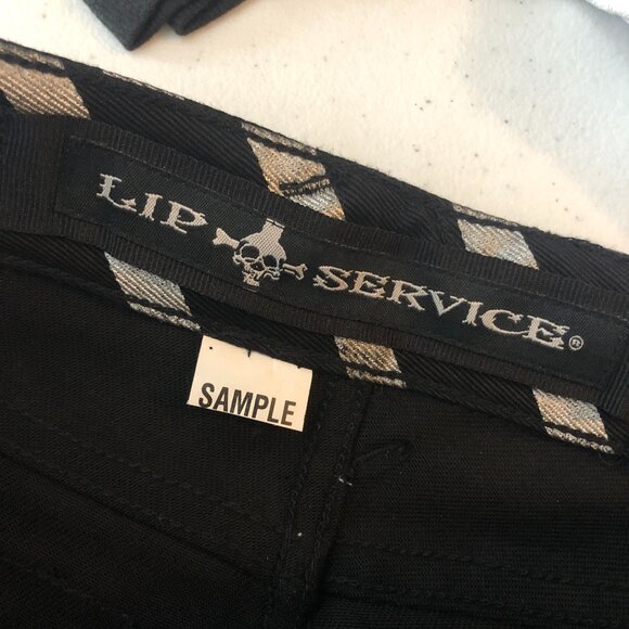 Lip Service Womens Black & Silver Striped Skinny Jeans Low Rise Zip Ankle Size M - Picture 4 of 5